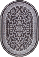 Ковер Иранский Farsi 1200 G256 dark grey овал