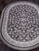 Ковер Иранский Farsi 1200 G256 dark grey овал